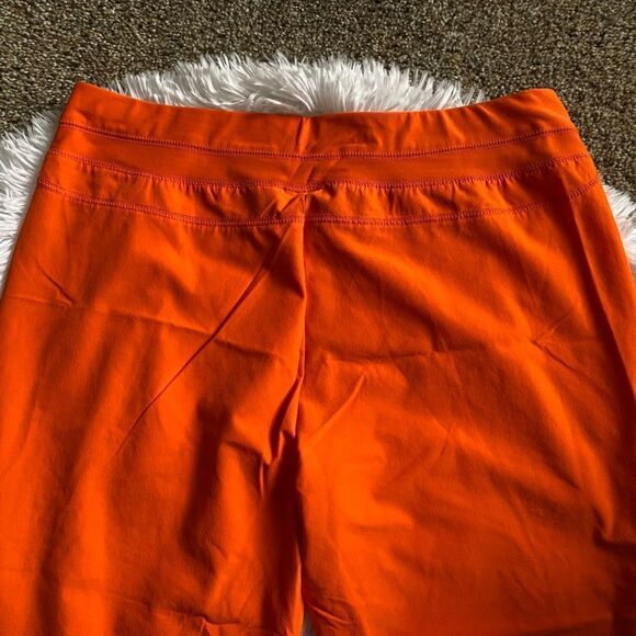 Nike Crop Pants Orange Lightweight Womens Size Large Elastic Waist - Picture 4 of 7